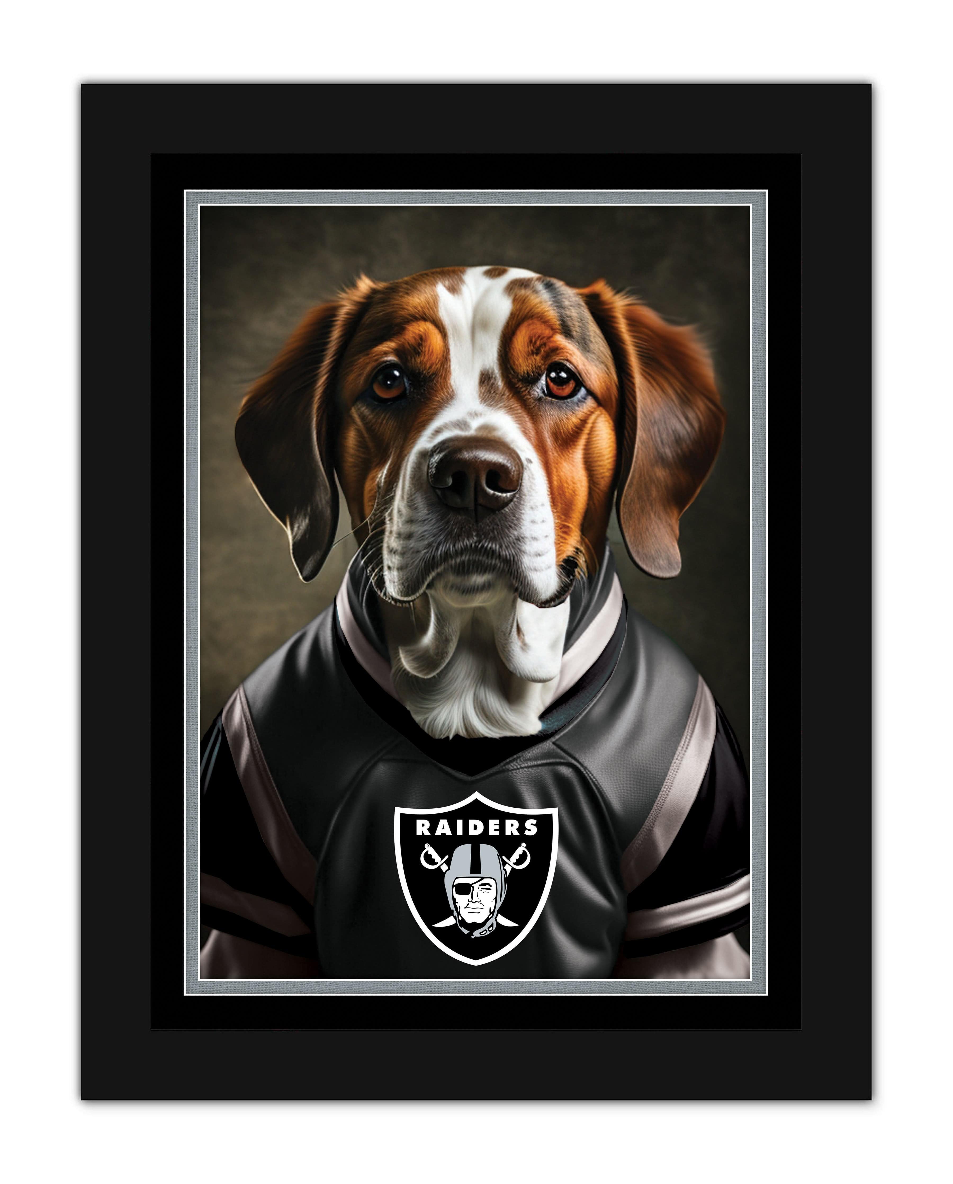 Las Vegas Raiders Dog in Team Jersey 12x16 – Fan Creations GA