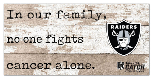 Fan Creations Home Decor Las Vegas Raiders No One Fights Alone 6x12