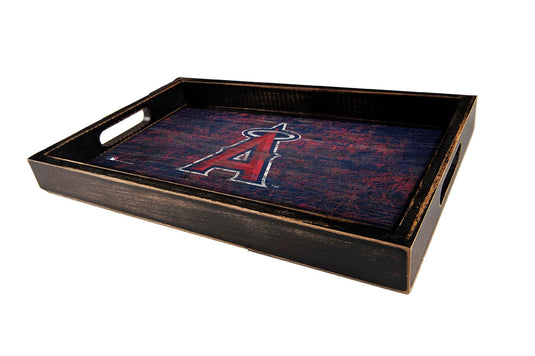Fan Creations Home Decor Los Angeles Angels  Distressed Team Tray With Team Colors