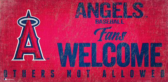 Fan Creations 6x12 Sign Los Angeles Angels Fans Welcome Sign