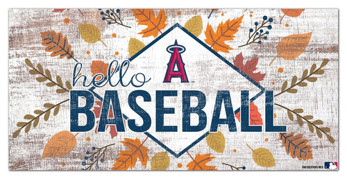 Fan Creations Holiday Home Decor Los Angeles Angels Hello Baseball 6x12