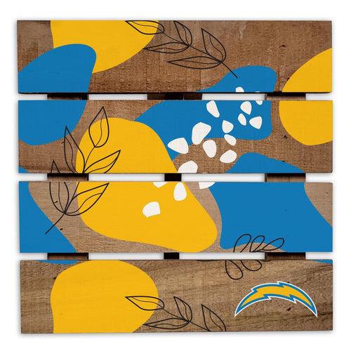 Fan Creations Gameday Food Los Angeles Chargers Abstract Floral Trivet Hot Plate