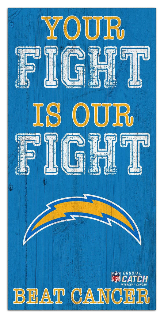 Fan Creations Home Decor Los Angeles Chargers Your Fight Is Our Fight 6x12