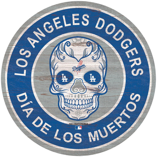 Fan Creations Holiday Home Decor Los Angeles Dodgers Sugar Skull Circle