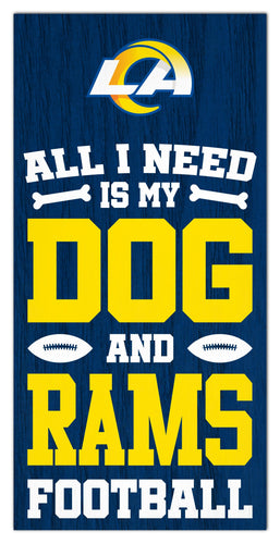 Fan Creations Home Decor Los Angeles Rams All I Need Is My Dog & Football