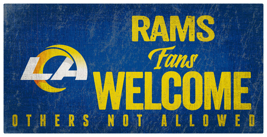 Fan Creations 6x12 Sign Los Angeles Rams Fans Welcome Sign