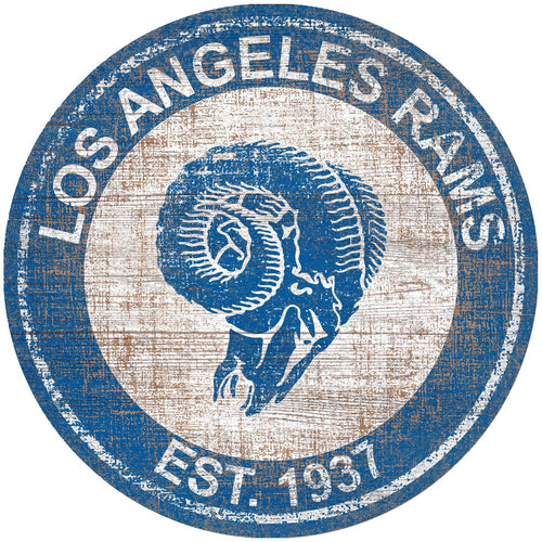 Fan Creations Home Decor Los Angeles Rams Heritage Logo Round