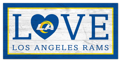 Fan Creations 6x12 Sign Los Angeles Rams Love 6x12 Sign
