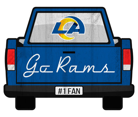 Fan Creations Home Decor Los Angeles Rams Slogan Truck Back Vintage 12in