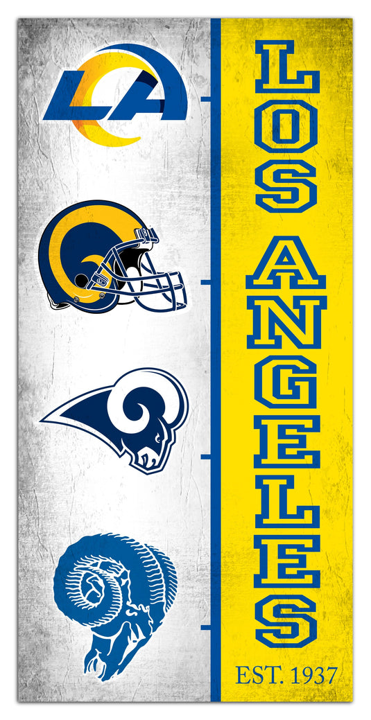 Fan Creations Home Decor Los Angeles Rams Team Logo Progression 6x12