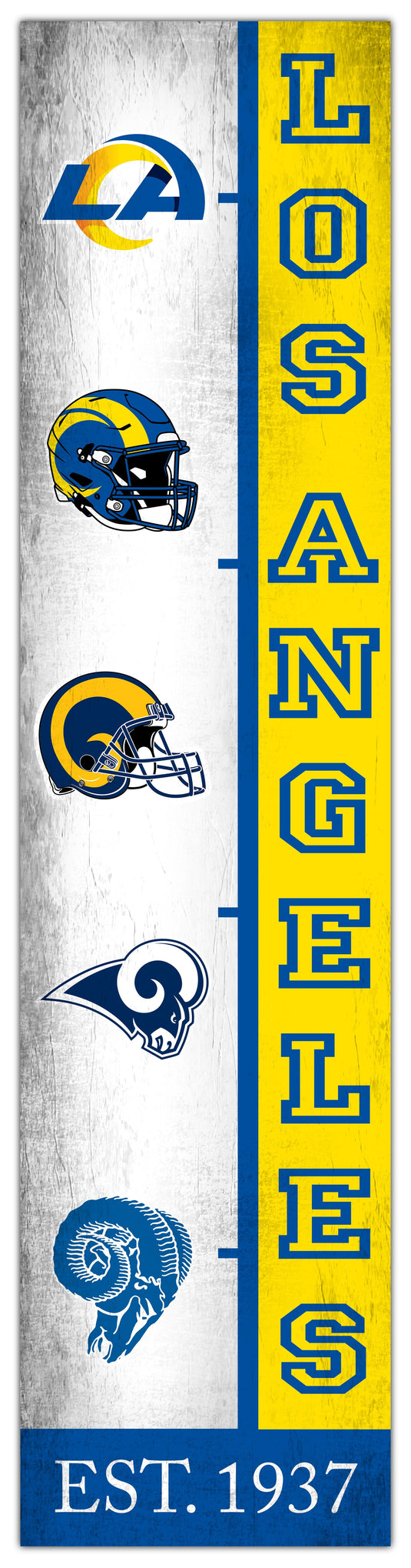 Fan Creations Home Decor Los Angeles Rams Team Logo Progression 6x24
