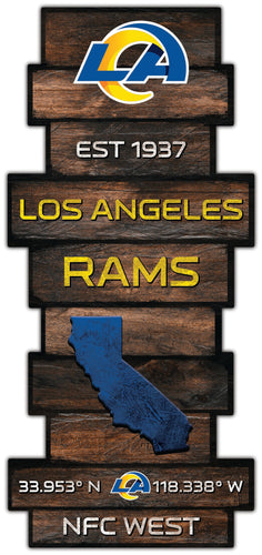 Fan Creations Wall Decor Los Angeles Rams Wood Celebration Stack