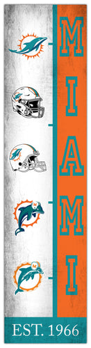 Fan Creations Home Decor Miami Dolphins Team Logo Progression 6x24