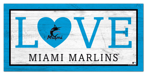 Fan Creations 6x12 Sign Miami Marlins Love 6x12 Sign