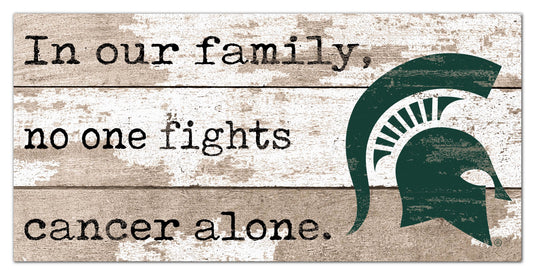 Fan Creations Home Decor Michigan State No One Fights Alone 6x12
