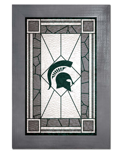 Fan Creations Home Decor Michigan State   Stained Glass 11x19