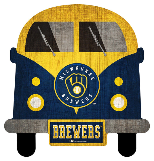 Fan Creations Wall Decor Milwaukee Brewers 12in Team Bus Sign