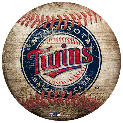 Fan Creations Wall Decor Minnesota Twins 12in Baseball Shaped Sign