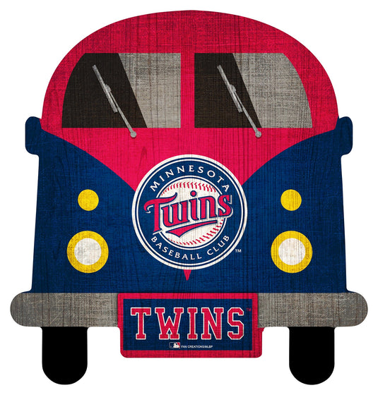Fan Creations Wall Decor Minnesota Twins 12in Team Bus Sign