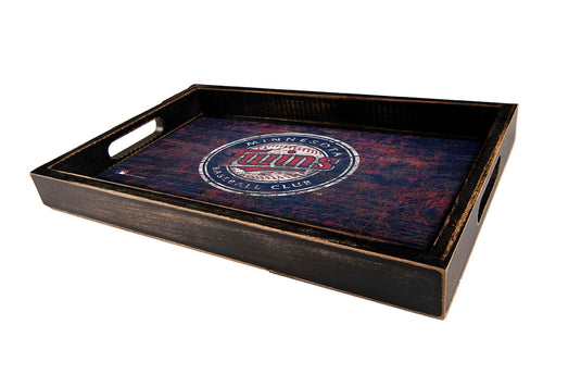 Fan Creations Home Decor Minnesota Twins  Distressed Team Tray With Team Colors