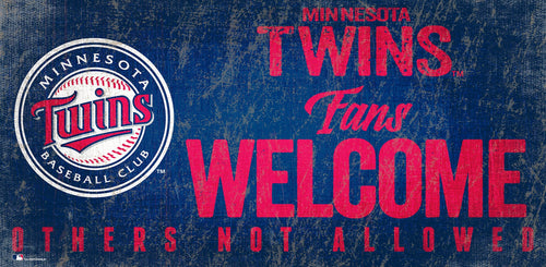 Fan Creations 6x12 Sign Minnesota Twins Fans Welcome Sign