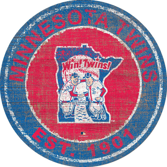 Fan Creations Home Decor Minnesota Twins Heritage Logo Round