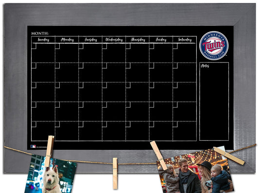 Fan Creations Home Decor Minnesota Twins   Monthly Chalkboard With Frame & Clothespins