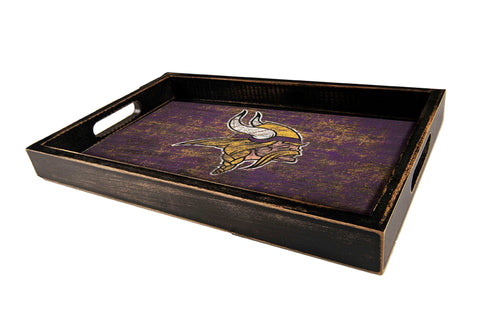 Fan Creations Home Decor Minnesota Vikings  Distressed Team Tray With Team Colors