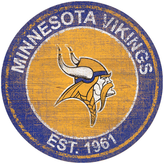 Fan Creations Home Decor Minnesota Vikings Heritage Logo Round