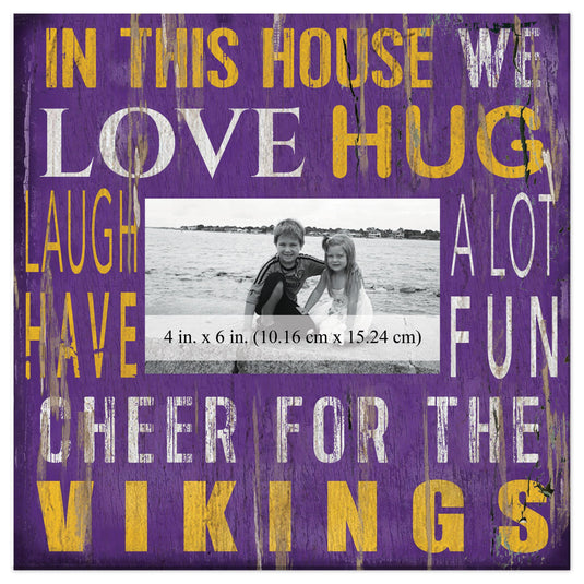 Fan Creations Home Decor Minnesota Vikings  In This House 10x10 Frame