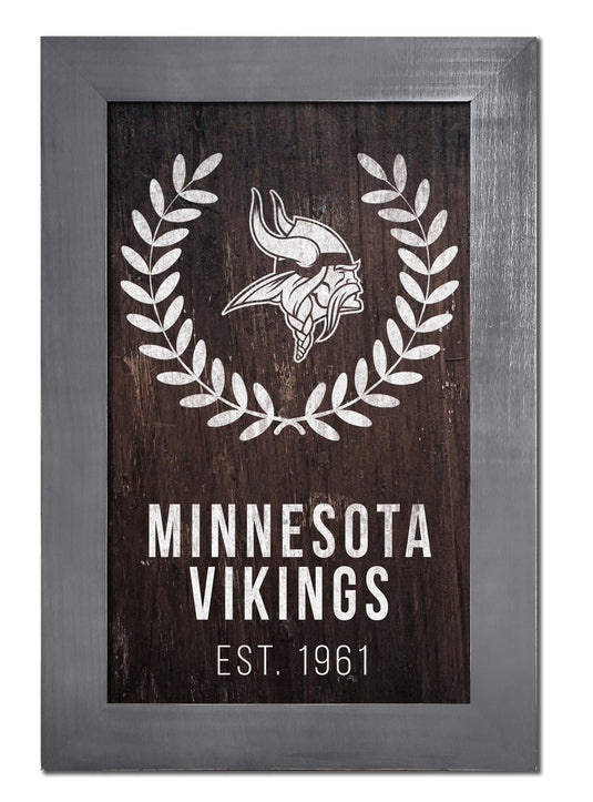 Fan Creations Home Decor Minnesota Vikings   Laurel Wreath 11x19