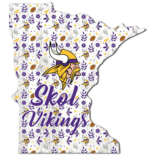 Fan Creations Wall Decor Minnesota Vikings State Sign 12in