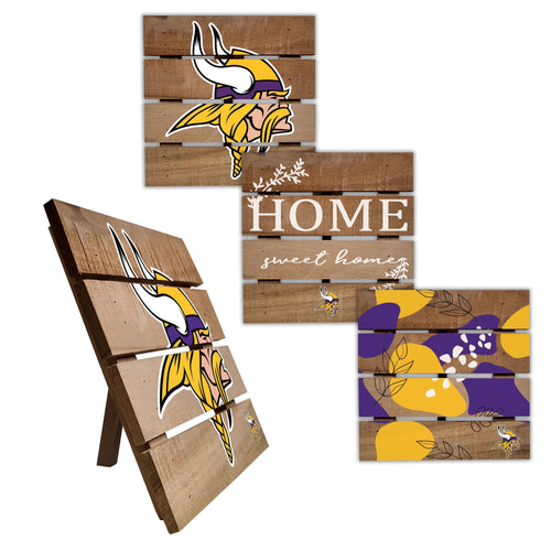 Fan Creations Home Decor Minnesota Vikings Trivet Hot Plate Set of 4 (2221,2222,2122x2)