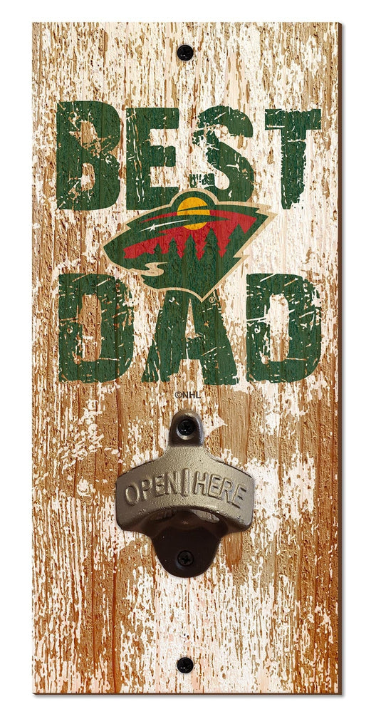 Fan Creations Home Decor Minnesota Wild  Best Dad Bottle Opener