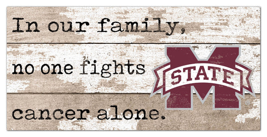 Fan Creations Home Decor Mississippi State No One Fights Alone 6x12