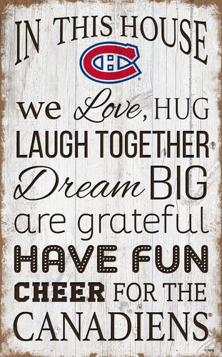 Fan Creations Home Decor Montreal Canadiens   In This House 11x19