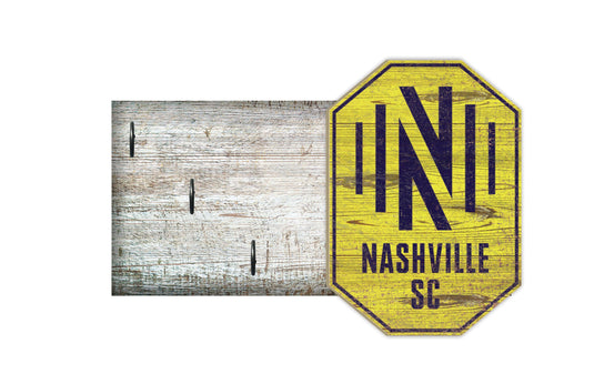 Fan Creations Wall Decor Nashville SC Key Holder 6x12