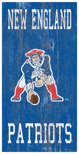 Fan Creations Home Decor New England Patriots Heritage Logo W/ Team Name 6x12