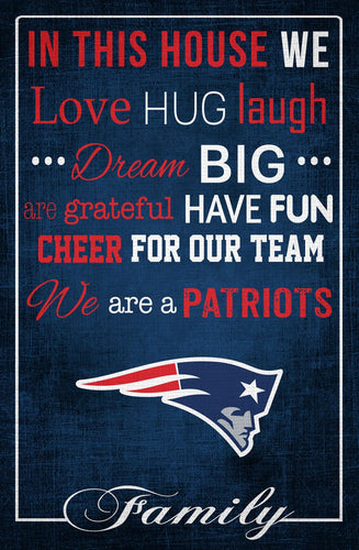 Fan Creations Home Decor New England Patriots   In This House 17x26