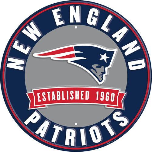 Fan Creations Wall Decor New England Patriots Metal Established Date Circle