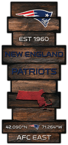 Fan Creations Wall Decor New England Patriots Wood Celebration Stack