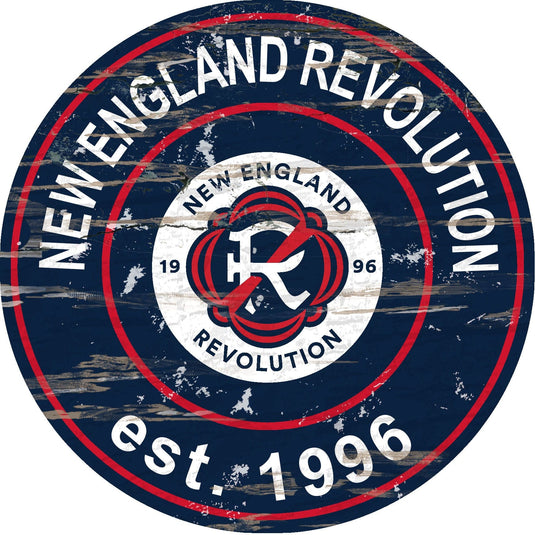 Fan Creations 24" Wall Art New England Revolution Distressed 24" Round Sign