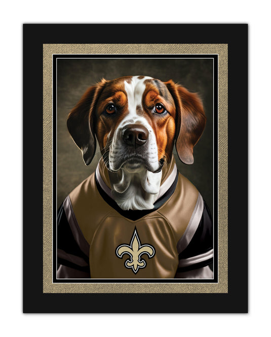 Fan Creations Wall Art New Orleans Saints Dog in Team Jersey 12x16