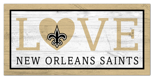 Fan Creations 6x12 Sign New Orleans Saints Love 6x12 Sign