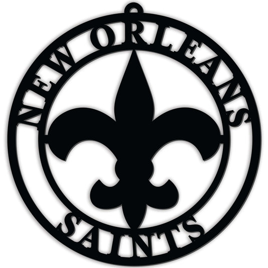 Fan Creations Wall Decor New Orleans Saints Silhouette Logo Cutout Circle