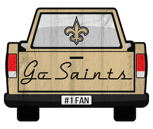 Fan Creations Home Decor New Orleans Saints Slogan Truck Back Vintage 12in