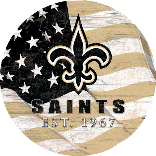 Fan Creations Home Decor New Orleans Saints Team Color Flag Cirlce