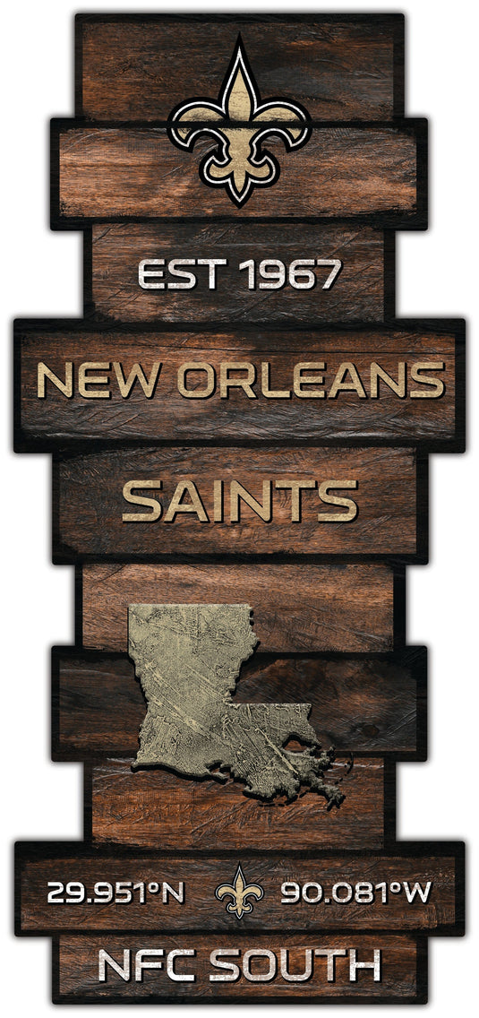 Fan Creations Wall Decor New Orleans Saints Wood Celebration Stack