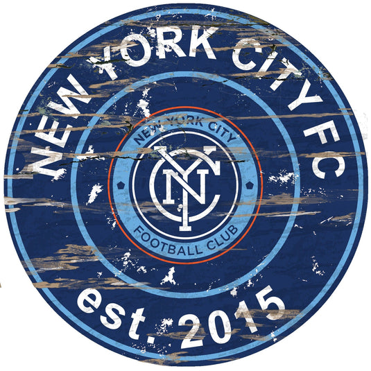 Fan Creations 24" Wall Art New York City FC Distressed 24" Round Sign