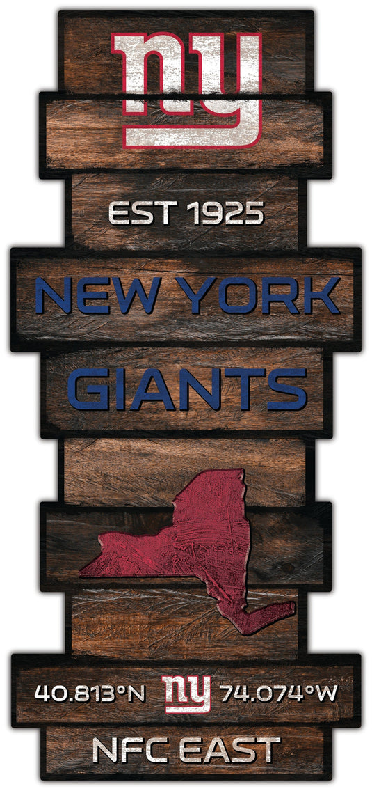 Fan Creations Wall Decor New York Giants Wood Celebration Stack